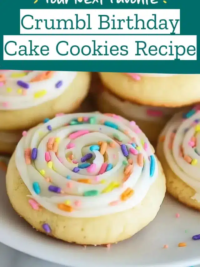 Crumbl Birthday Cake Cookies Recipe