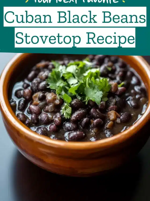 Cuban Black Beans Stovetop Recipe