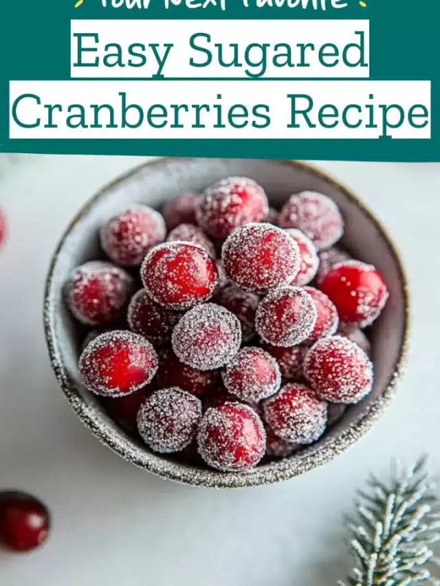 Easy Sugared Cranberries Recipe