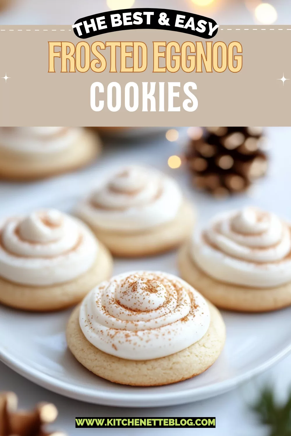 Frosted Eggnog Cookies