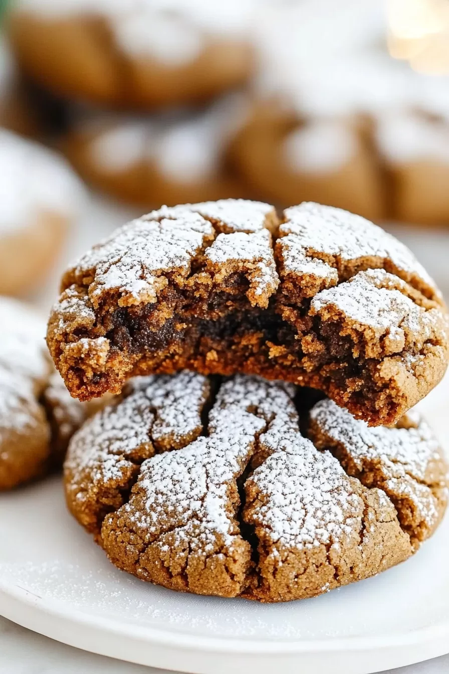 Gingerbread Crinkle Cookies