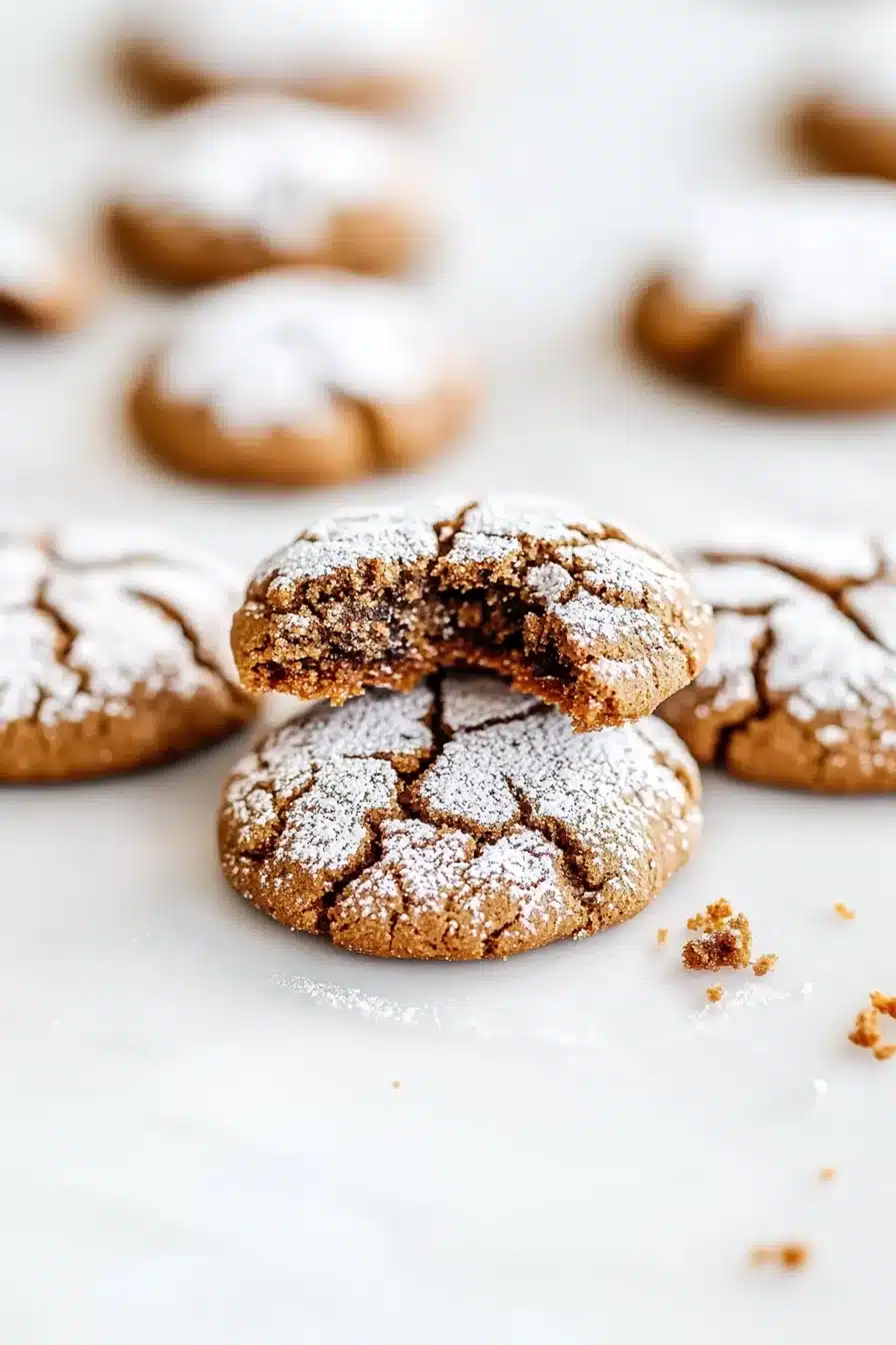Gingerbread Crinkle Cookies