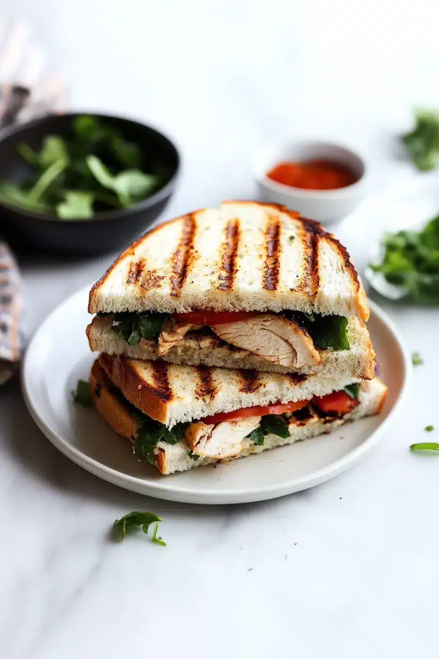 Grilled Chicken Panini Sandwich