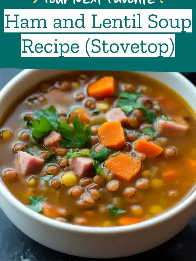 Ham and Lentil Soup Recipe (Stovetop)