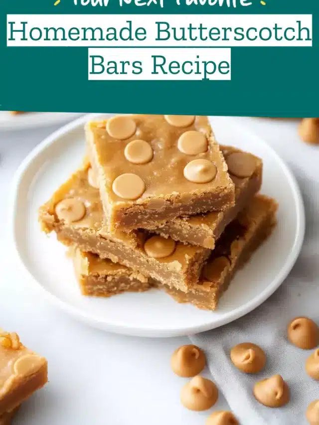 Homemade Butterscotch Bars Recipe