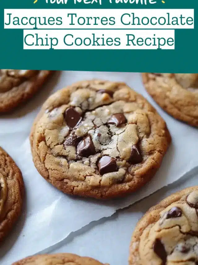 Jacques Torres Chocolate Chip Cookies Recipe
