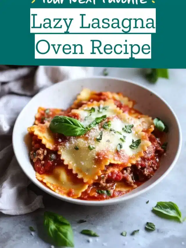 Lazy Lasagna Oven Recipe