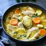 Lemon Chicken Artichoke Soup