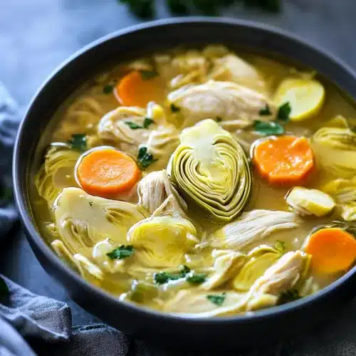 Lemon Chicken Artichoke Soup