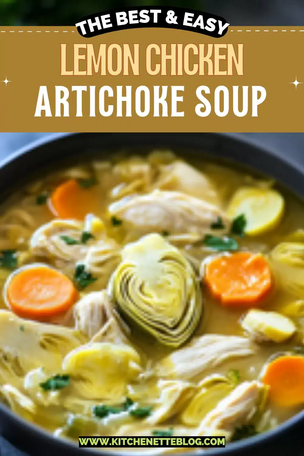 Lemon Chicken Artichoke Soup
