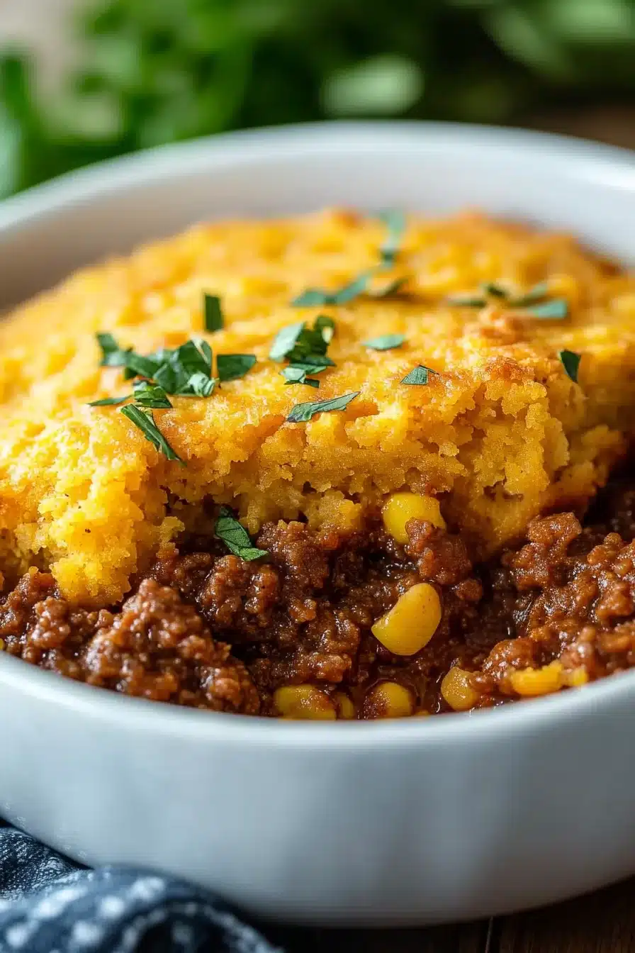 Sloppy Joe Cornbread Casserole