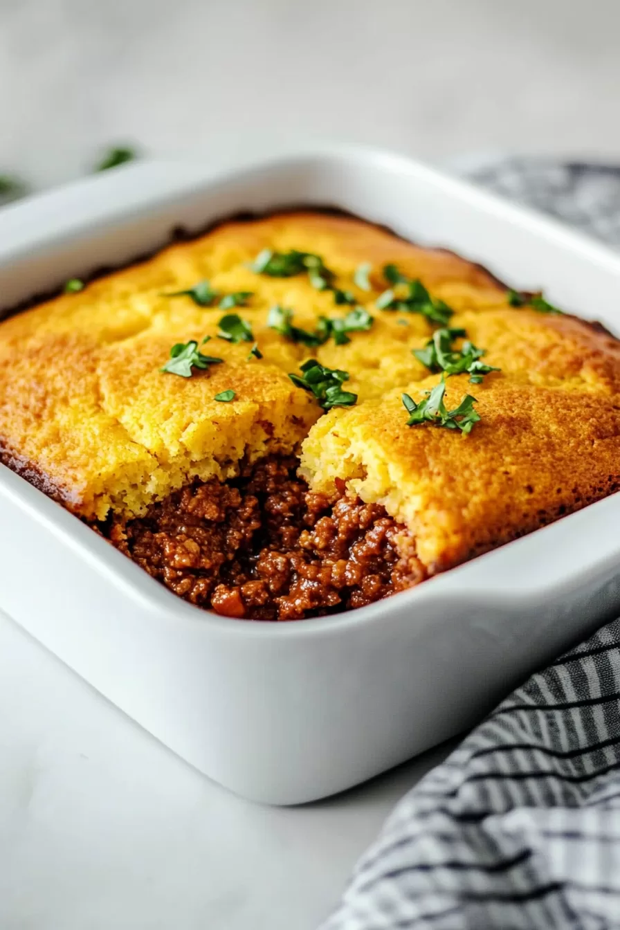 Sloppy Joe Cornbread Casserole