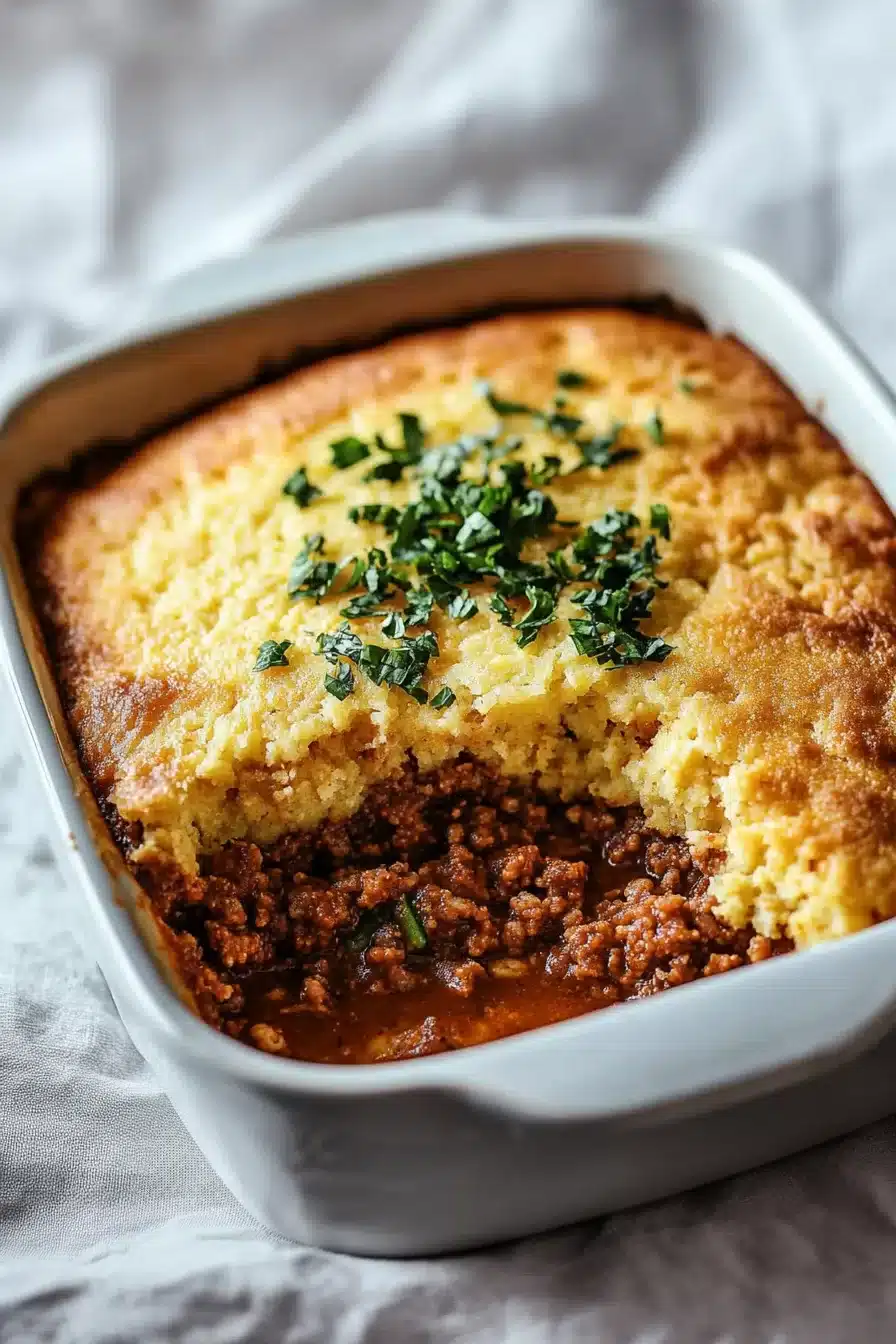 Sloppy Joe Cornbread Casserole