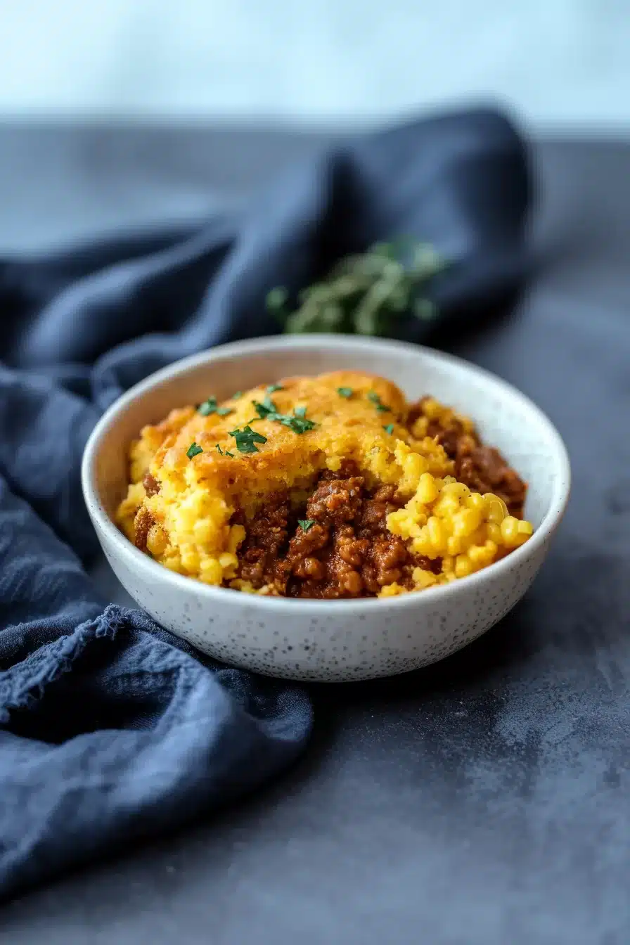 Sloppy Joe Cornbread Casserole
