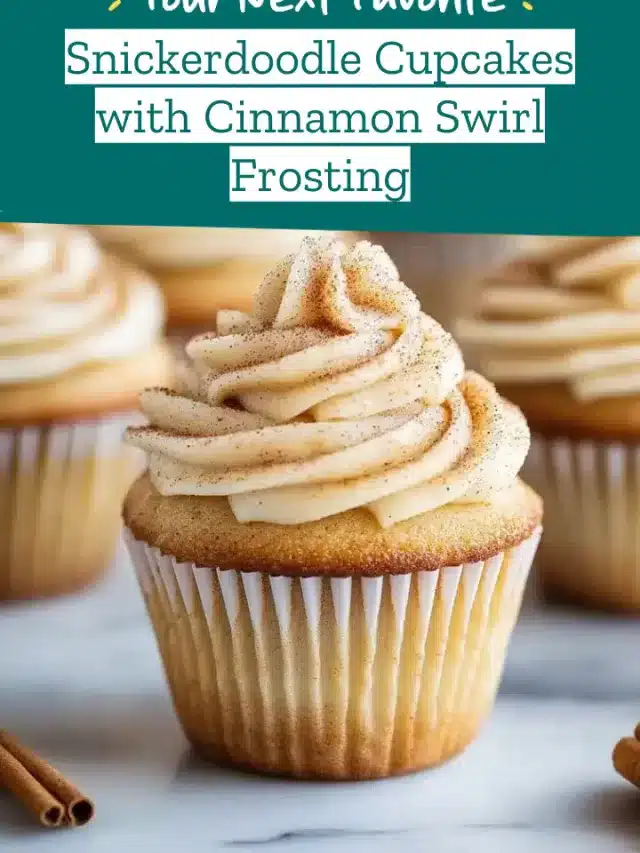 Snickerdoodle Cupcakes with Cinnamon Swirl Frosting