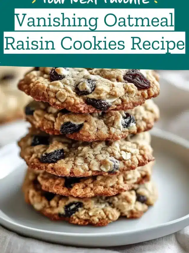 Vanishing Oatmeal Raisin Cookies Recipe