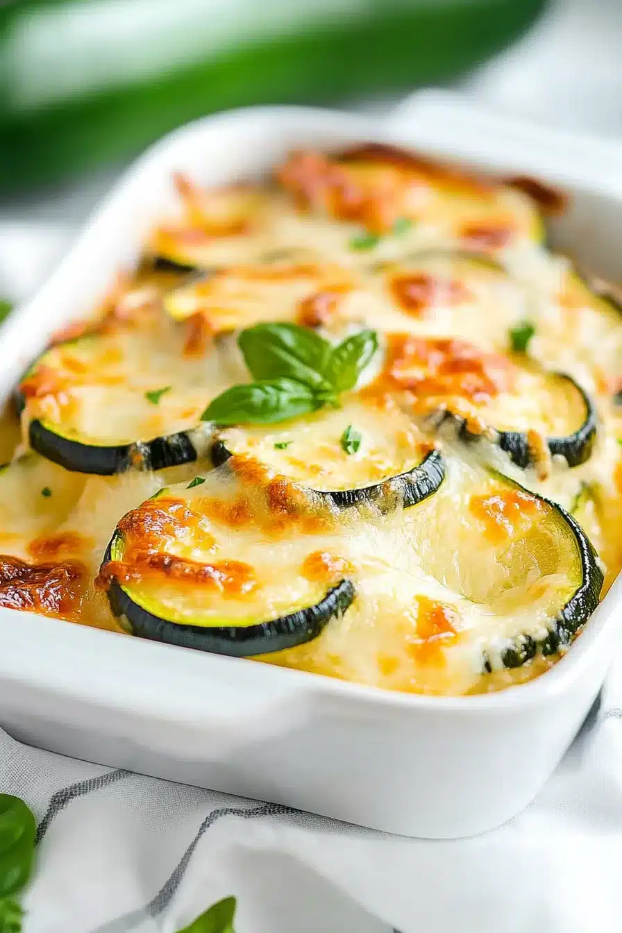 Cheesy Scalloped Zucchini