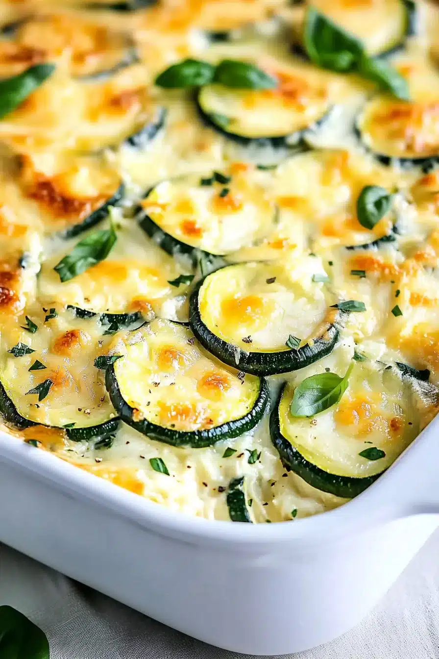 Cheesy Scalloped Zucchini