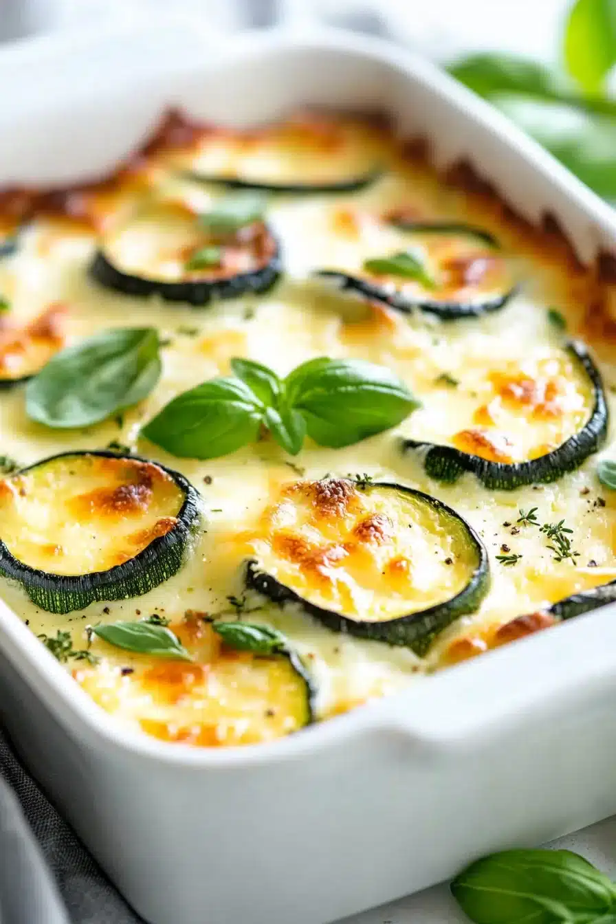 Cheesy Scalloped Zucchini