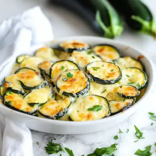 Cheesy Scalloped Zucchini