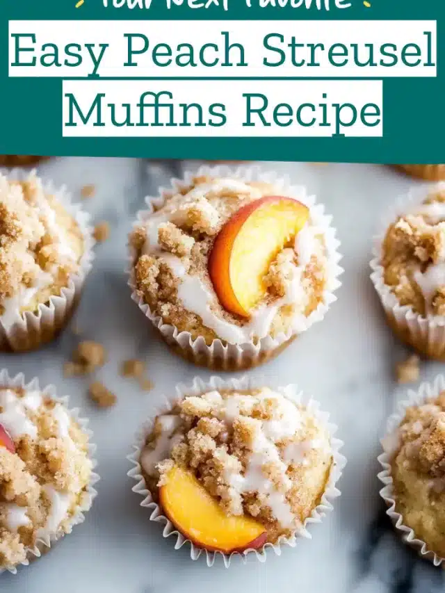 Easy Peach Streusel Muffins Recipe