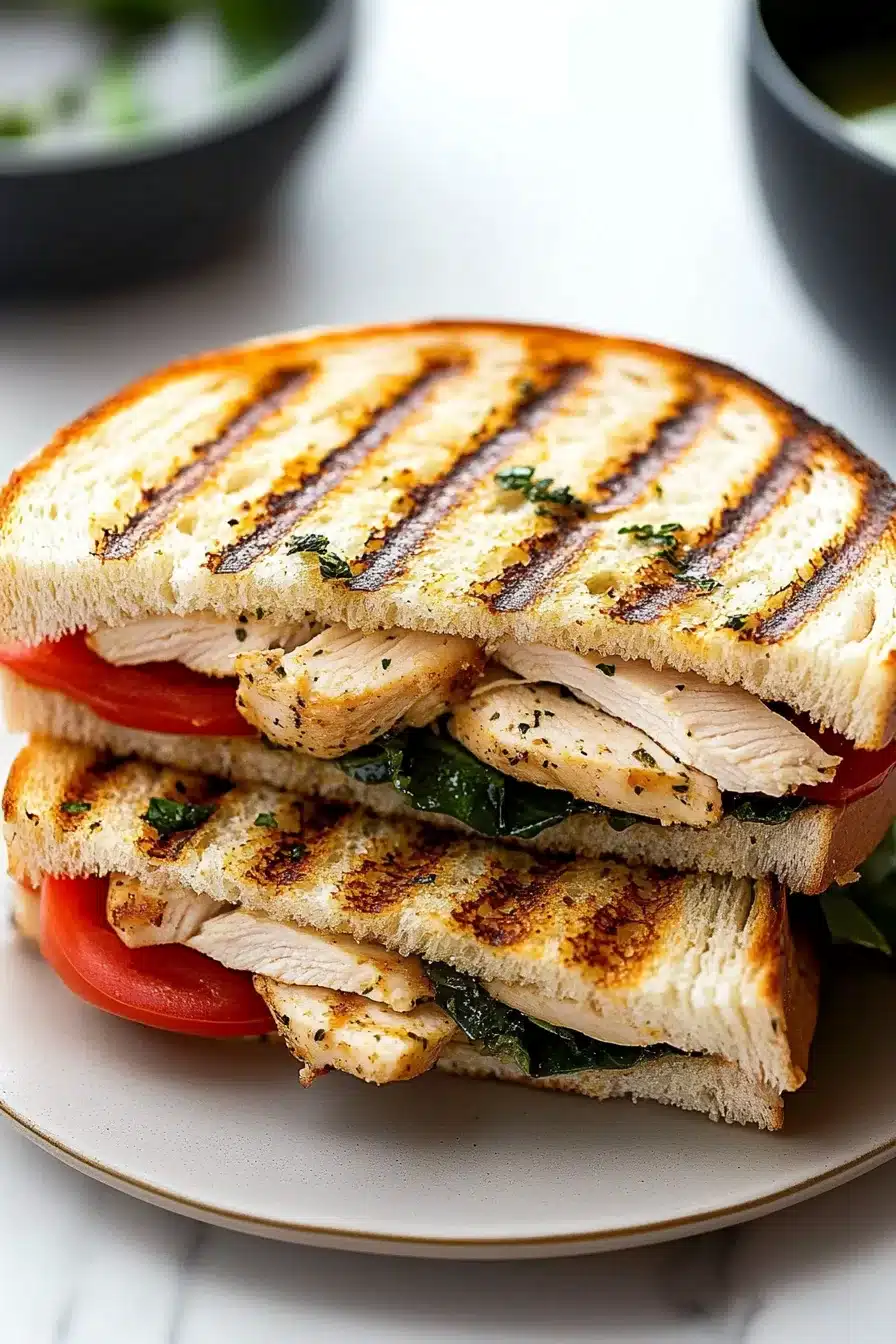Grilled Chicken Panini Sandwich