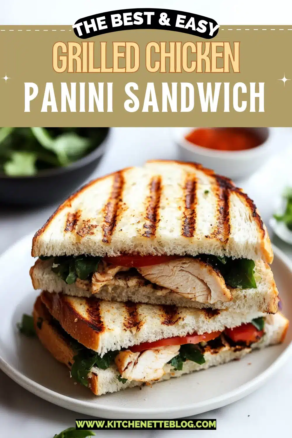 Grilled Chicken Panini Sandwich