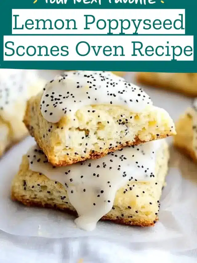 Lemon Poppyseed Scones Oven Recipe