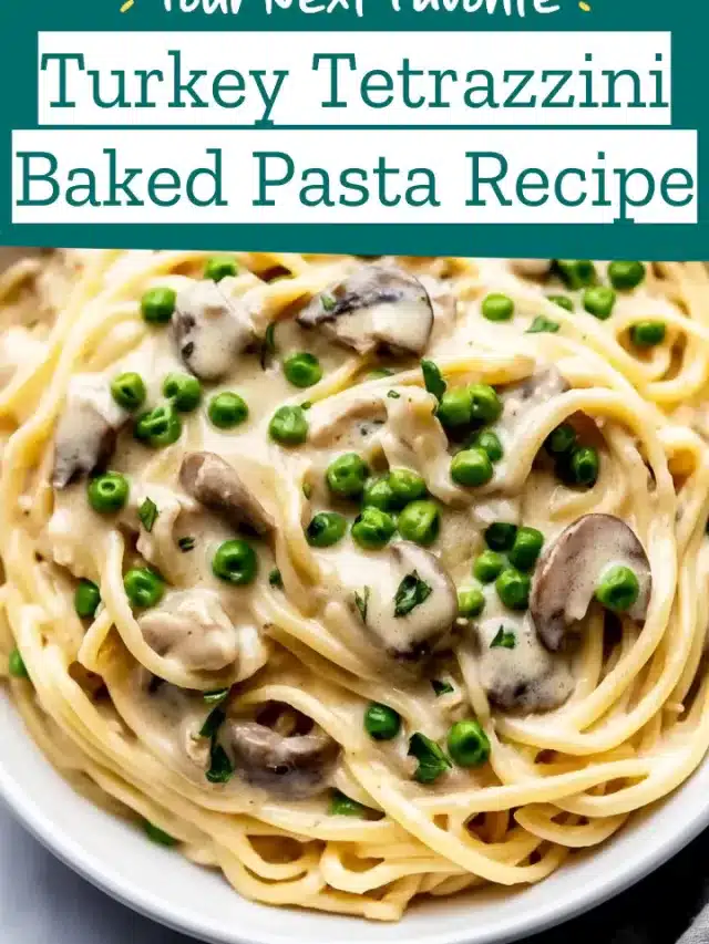 Turkey Tetrazzini Baked Pasta Recipe