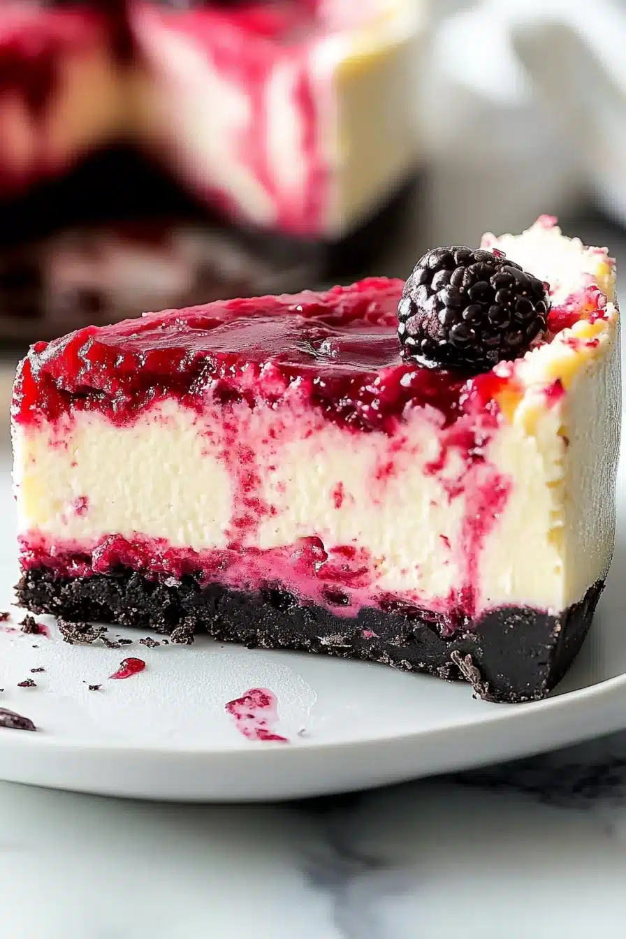 White Chocolate Raspberry Cheesecake