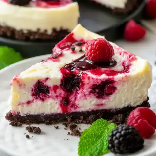 White Chocolate Raspberry Cheesecake