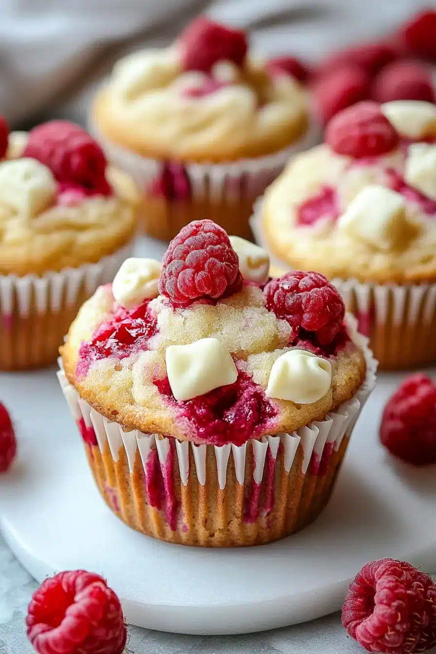 White Chocolate Raspberry Muffins